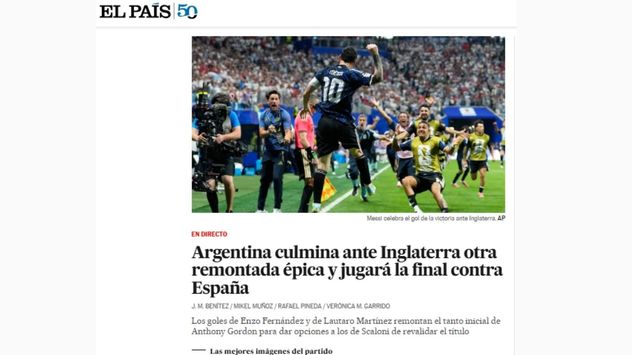 Los medios internacionales ante el triunfo de Argentina.