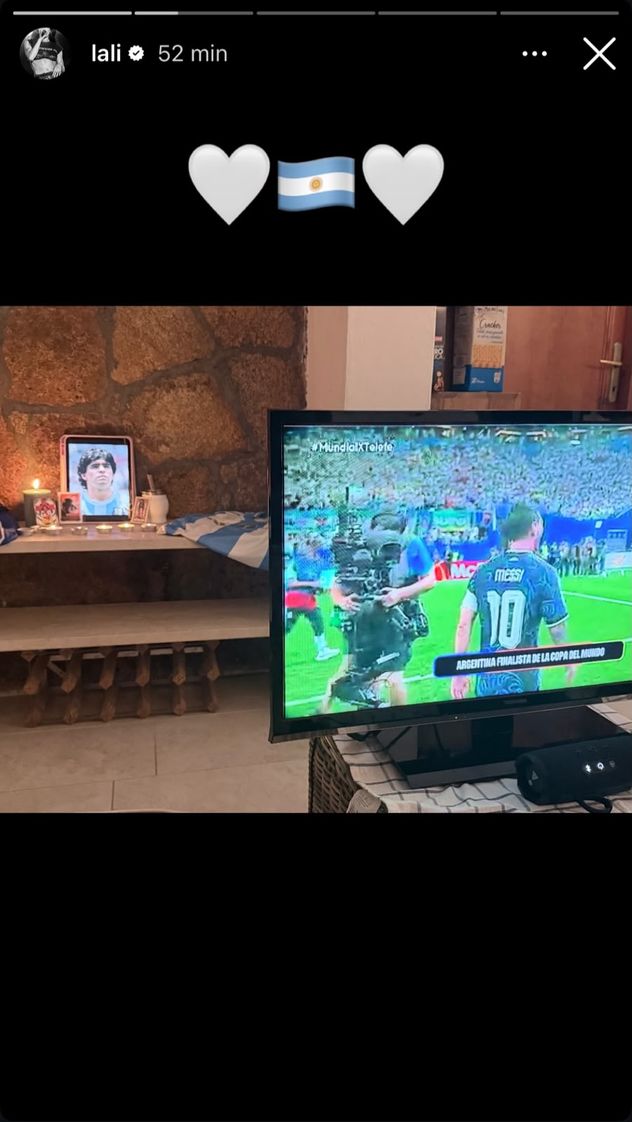 El festejo mundialista de Lali.
