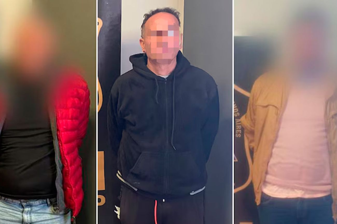 Los tres detenidos. (Infobae)