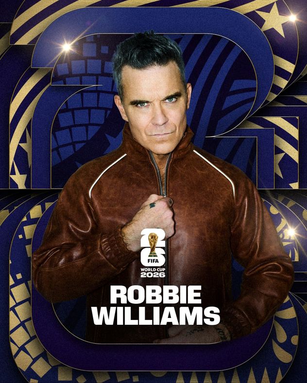 Fifa confirmó que Robbie Williams actuará en la ceremonia de apertura de la final del Mundial 2026