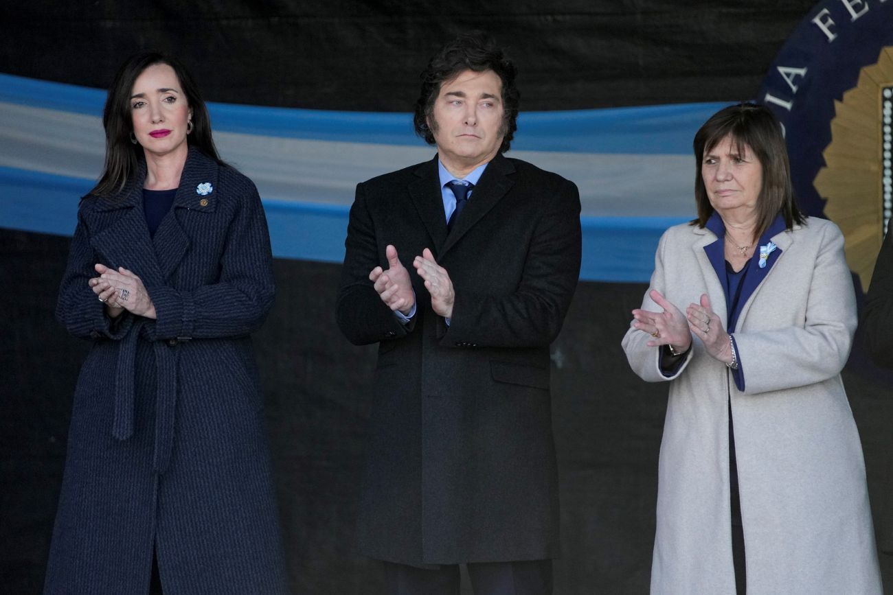 Victoria Villarruel, Javier Milei y Patricia Bullrich. (Archivo)