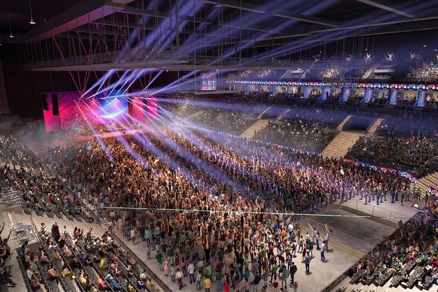 Infinito Arena contará con capacidad adaptable para entre 6 mil y 15 mil espectadores en formato indoor y hasta 50 mil personas en formato outdoor.