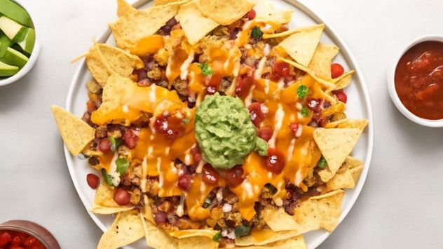 Los nachos con cheddar y guacamole son una de las picadas calientes más elegidas para compartir durante reuniones y partidos de fútbol gracias a su preparación rápida y su gran sabor.