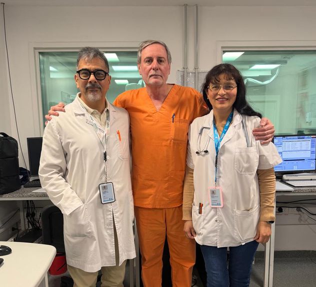(de izquierda a derecha) Rodolfo Sarjanovich, Carlos Leonardi y Graciela Scaro, especialistas del Hospital Córdoba.
