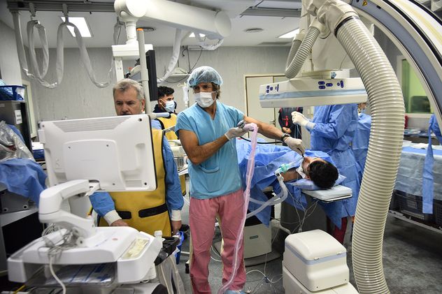 Servicio de hemodinamia del hospital Córdoba (Pedro Castillo / La Voz).