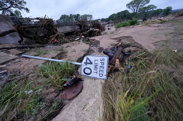 Inundaciones en Uvalde, Texas, el jueves 16 de julio de 2026. 