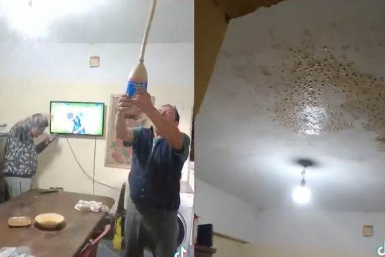 Festejó con una botella de gaseosa el triunfo de Argentina y el número que se formó en la pared sorprendió a todos.