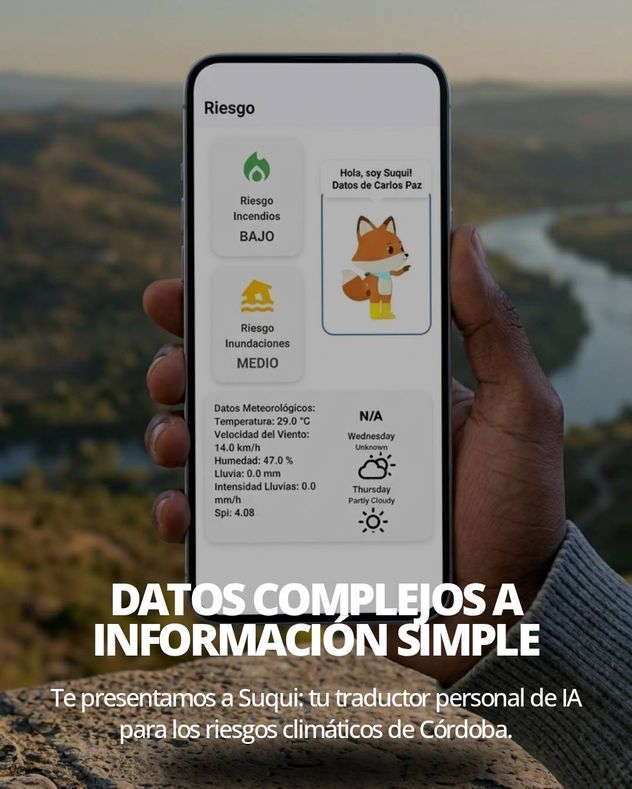 La startup utiliza dos modelos de inteligencia artificial programados desde cero por las estudiantes para procesar datos meteorológicos en tiempo real.