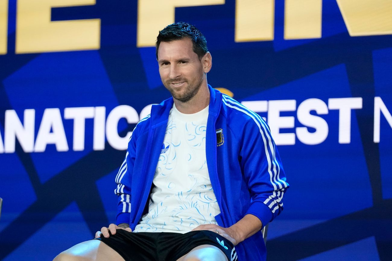 Lionel Messi en el Fanatics Fest de la Fifa.