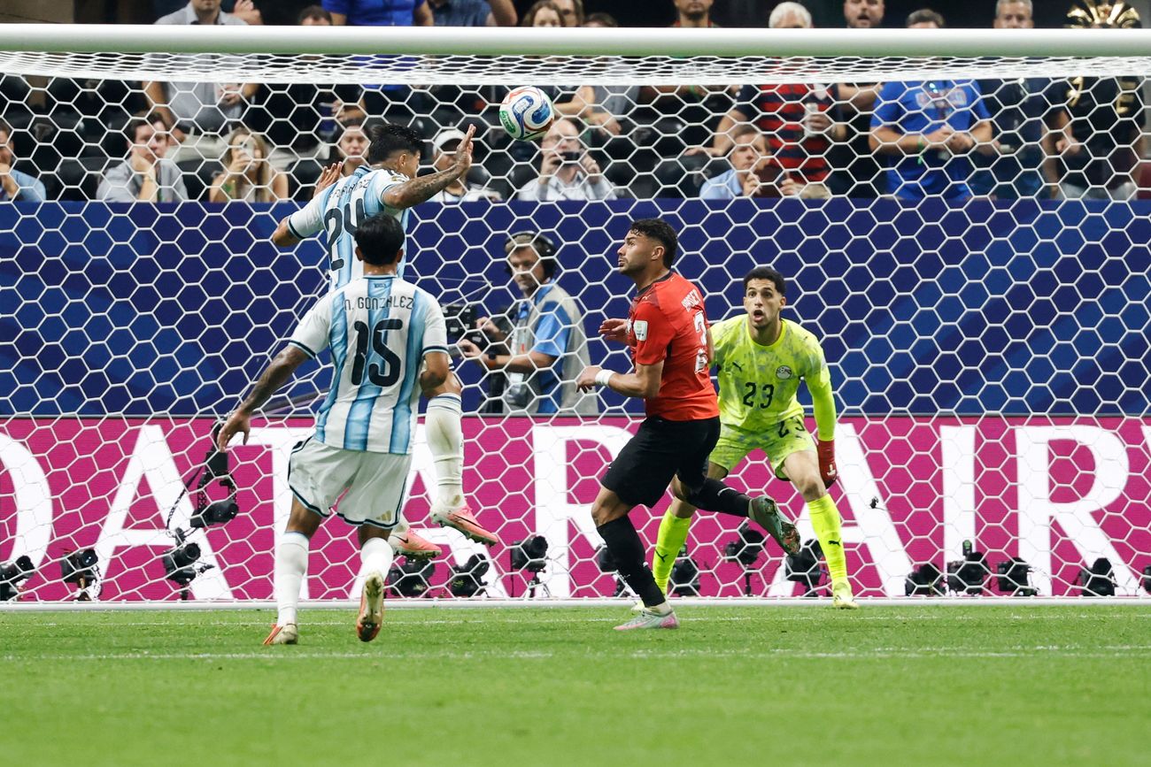 Enzo Fernández y su gol a Egipto.