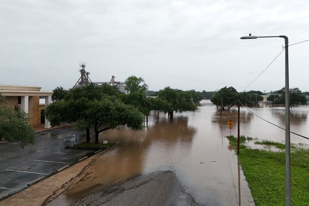 Inundaciones en Uvalde, Texas, el jueves 16 de julio de 2026. 
