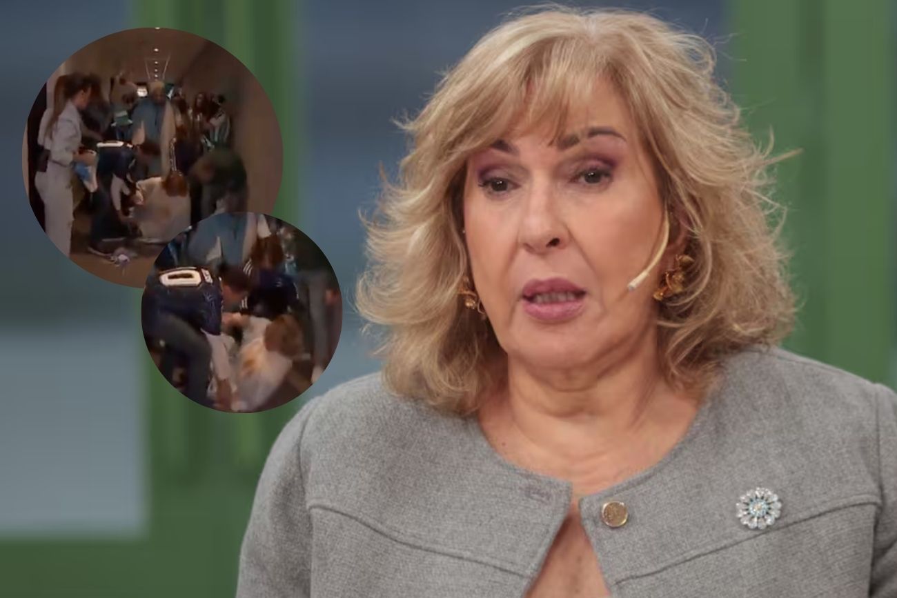 Georgina Barbarossa se cayó en los pasillos de Telefe en medio de los festejos mundialísticos.