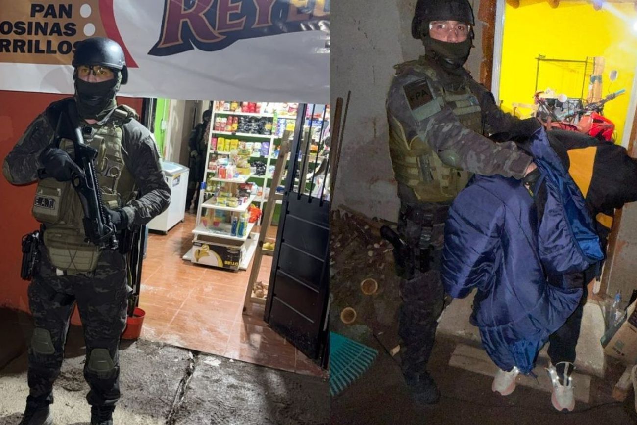 Allanamiento y detenciones en La Falda.