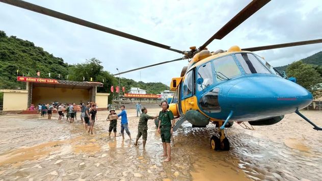 Inundaciones y deslizamientos de tierra en la provincia de Lai Chau, Vietnam.