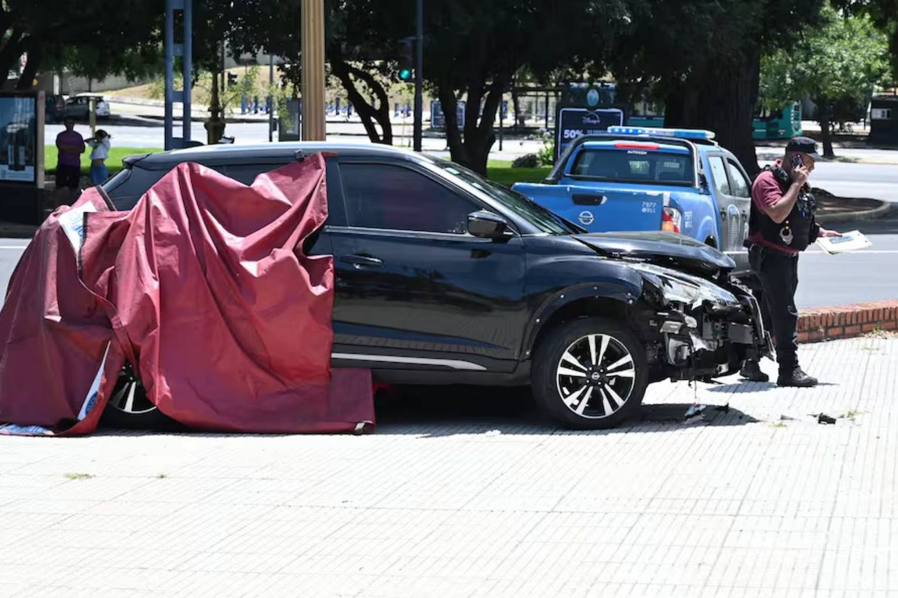 El vehículo de la empresaria gastronómica. (Policía de la Ciudad/La Nación)
