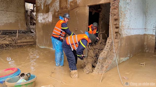 Inundaciones y deslizamientos de tierra en la provincia de Lai Chau, Vietnam.