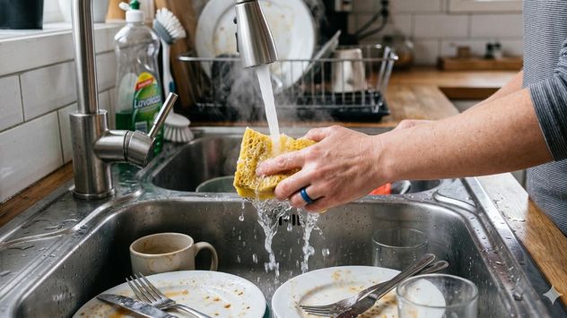 La esponja de cocina permanece húmeda durante gran parte del día y acumula restos de alimentos, dos condiciones que favorecen la proliferación de bacterias si no se desinfecta con frecuencia.