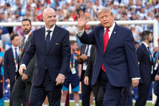 El presidente Donald Trump junto al presidente de la Fifa, Gianni Infantino, durante la final del Mundial 2026.