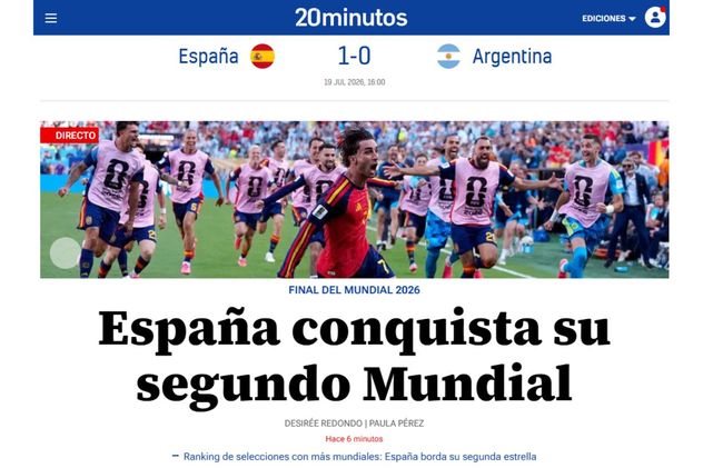 Así reaccionaron los medios españoles frente a su victoria frente a Argentina en el Mundial 2026