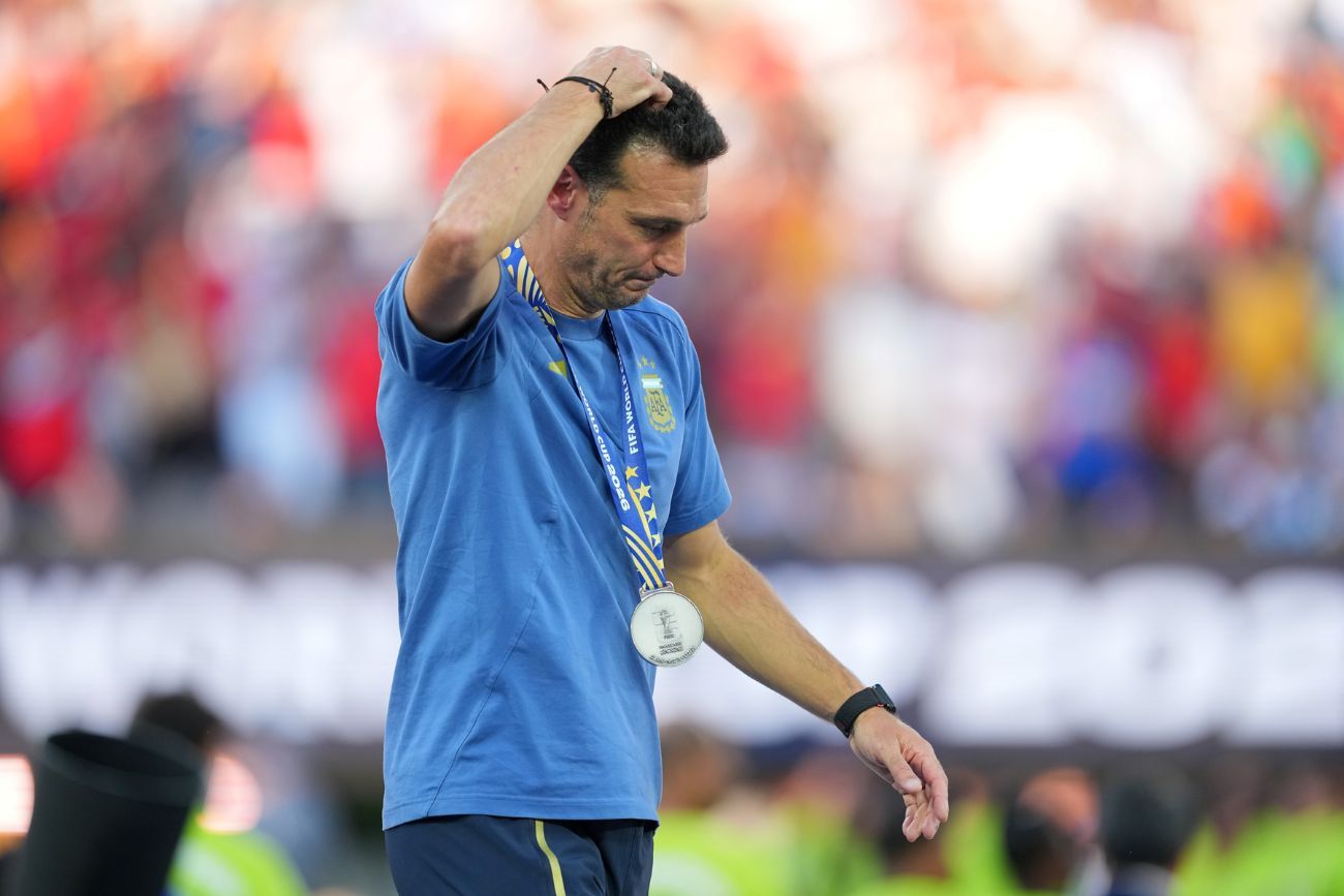 Lionel Scaloni y su tristeza por la derrota en el Mundial.