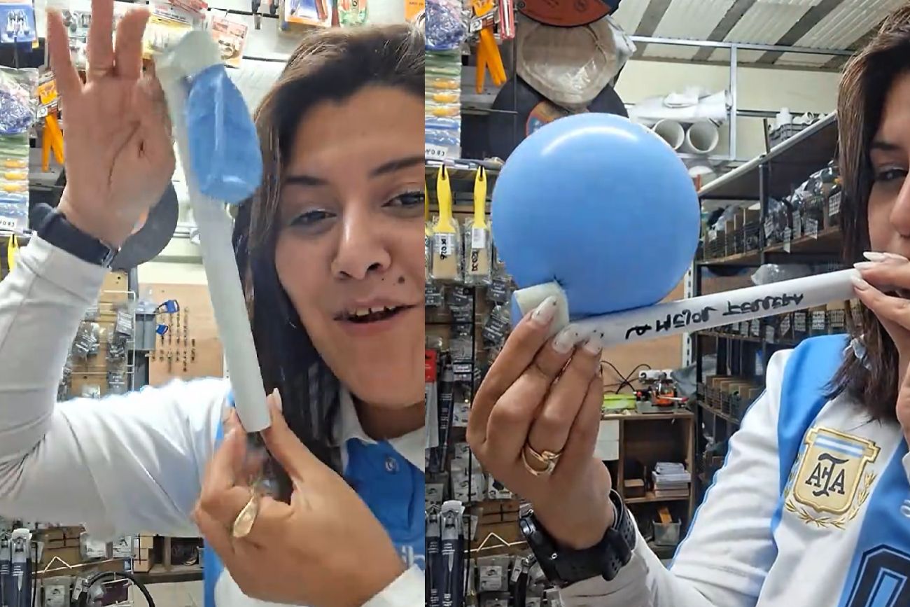 Armó una vuvuzela casera para alentar a la Selección y el paso a paso es viral