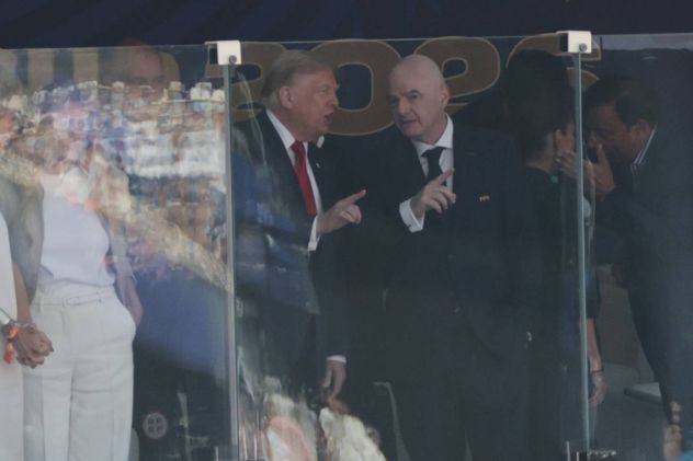 El presidente Donald Trump junto al presidente de la Fifa, Gianni Infantino, durante la final del Mundial 2026.