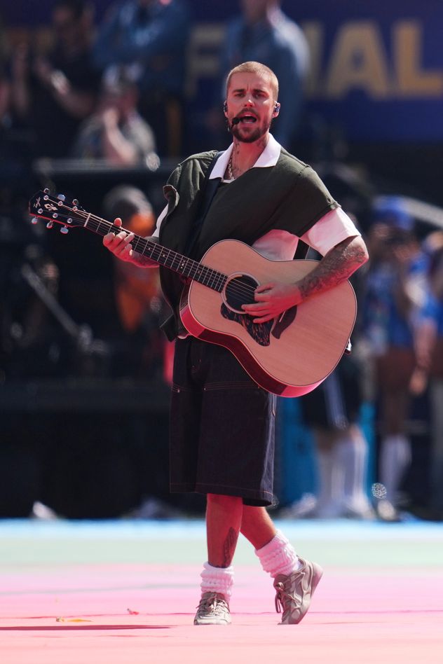 Justin Bieber en el show de medio tiempo.
