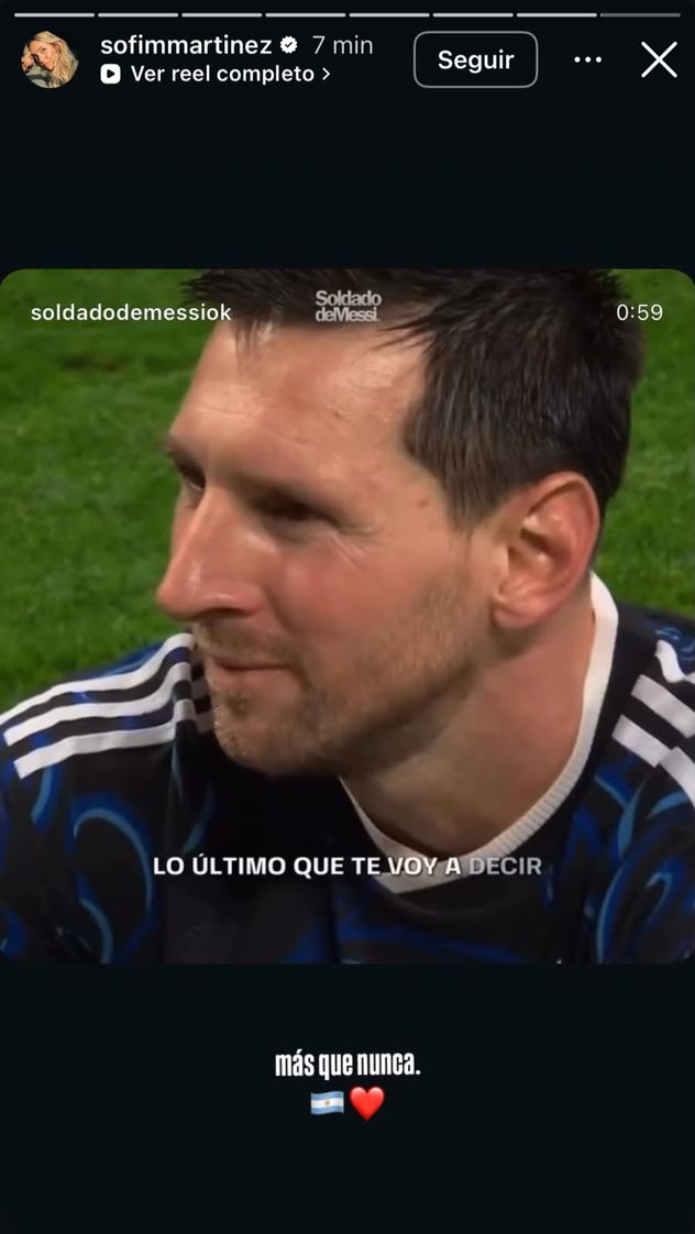 El mensaje mundialista de Sofi Martínez.