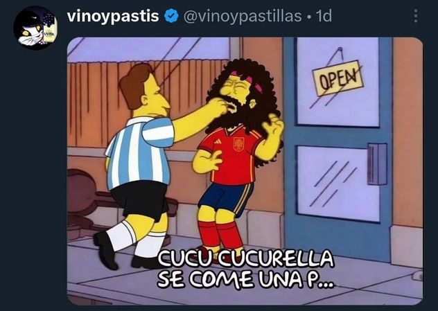 Los mejores memes de Argentina y España.