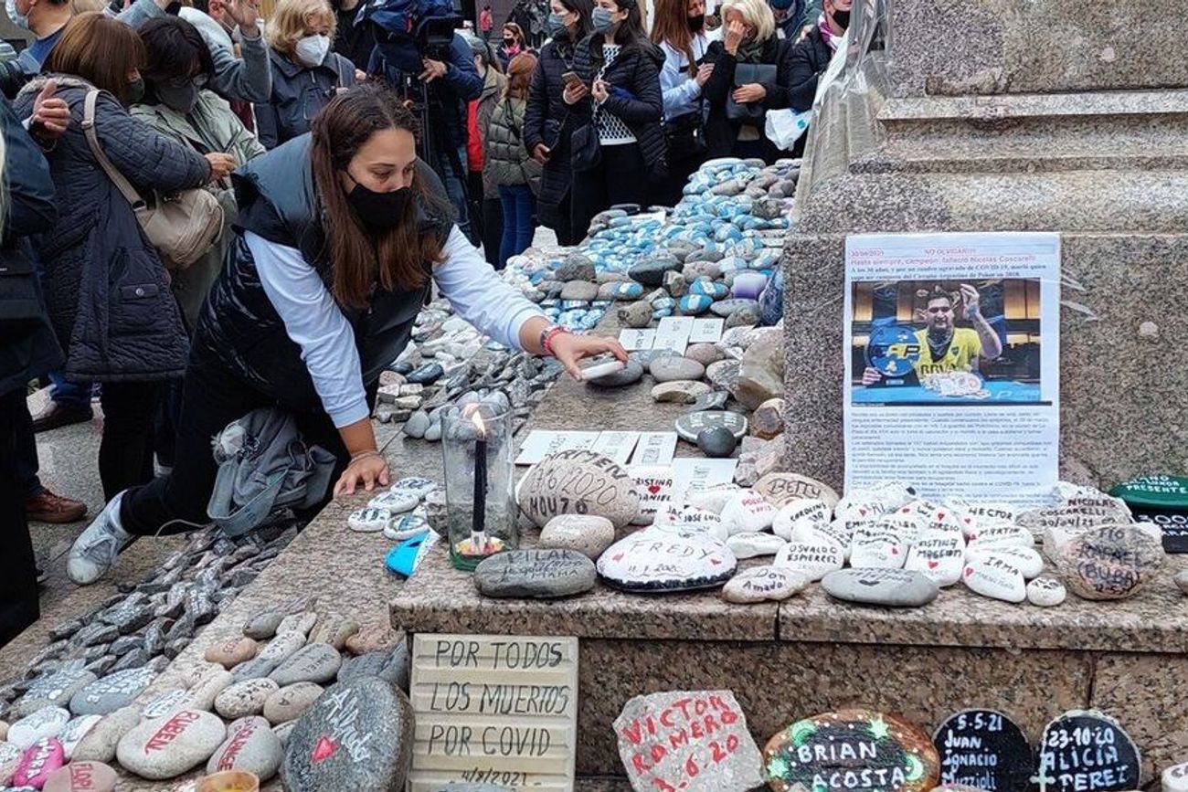 Marcha de las Piedras en Plaza de Mayo