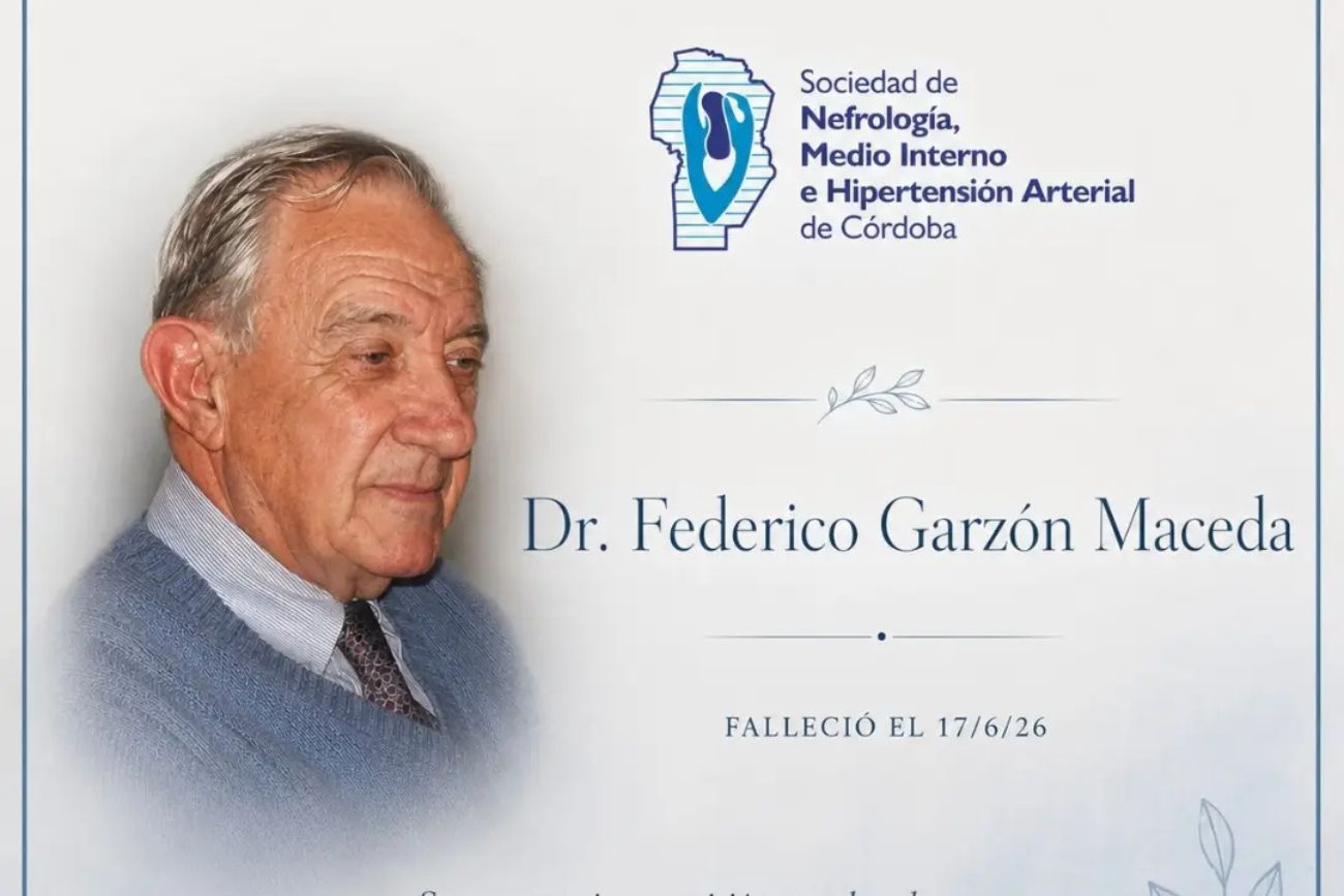 Murió Federico Garzón Maceda, médico pionero y referente de la nefrología en Córdoba