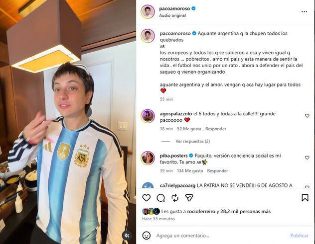 Paco Amoroso, picante en su descripción del video