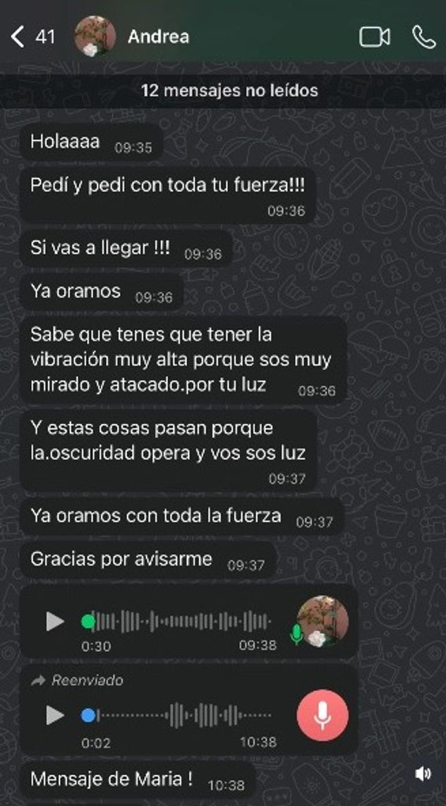 El mensaje de Andrea a Paco Amoroso tras haber perdido la primera conexión aerea para Nueva Jersey