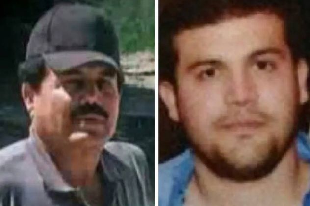 Archivo. Zambada (izquierda), líder del Cártel de Sinaloa, y a Joaquín Guzmán López, hijo del famoso capo "el Chapo" Guzmán.