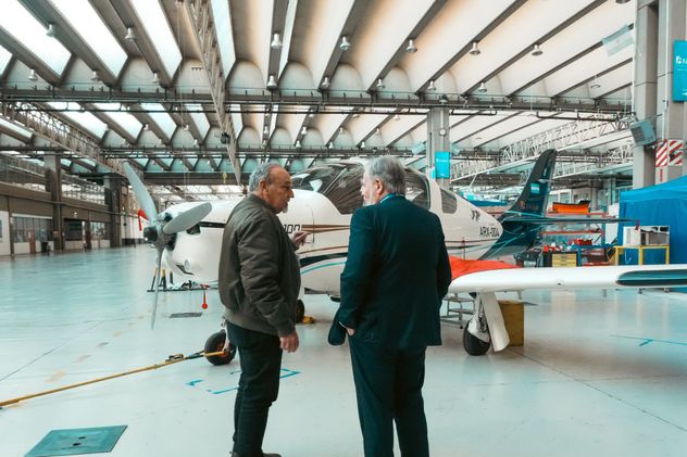 Oscar López, nuevo presidente de Fadea, en la planta.