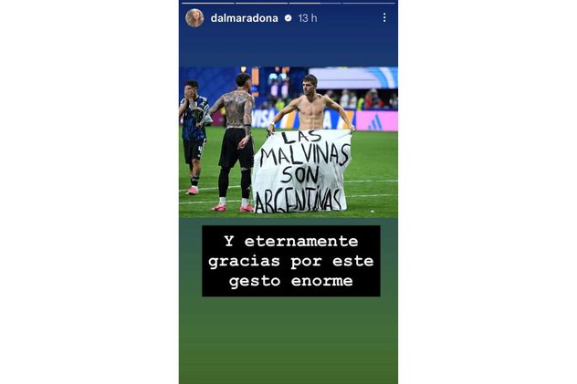 Las historias en Instagram de Dalma Maradona agradeciéndole a Lionel Messi y a la selección argentina por su desempeño en el Mundial 2026.