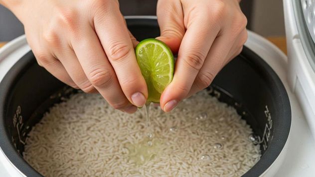 Agregar jugo de limón durante la cocción es uno de los trucos más utilizados para conseguir un arroz más blanco, suelto y con mejor textura.