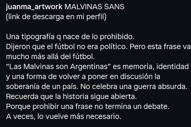 Un artista argentino creó "Malvinas Sans"