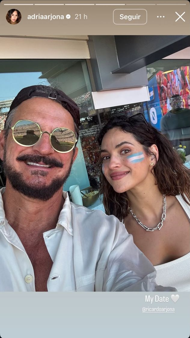 Ricardo y Adria Arjona alentaron a Argentina en la final del Mundial 2026.