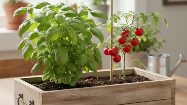 Cultivar albahaca junto al tomate es una de las asociaciones más populares entre quienes tienen huertas, ya que ambas plantas comparten necesidades similares de cultivo.