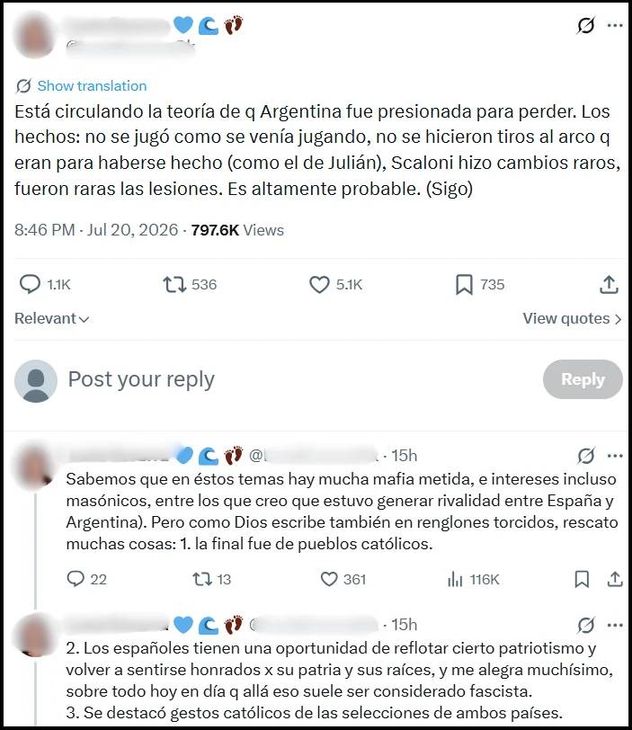 Las teorías conspirativas en torno a la Copa del Mundo.