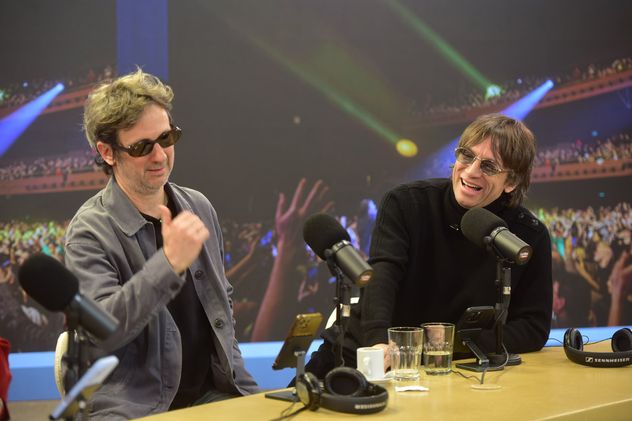 Joaquín Levinton y Leandro Lopatín, cantante y guitarrista la banda Turf. (Nicolás Bravo / La Voz)