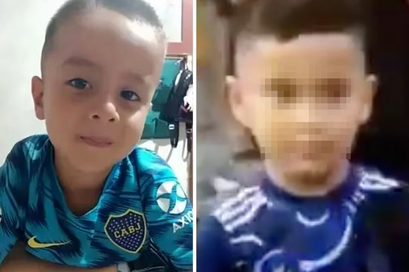 A la izquierda Loan Danilo Peña; a la derecha el niño entrevistado por un canal paraguayo.