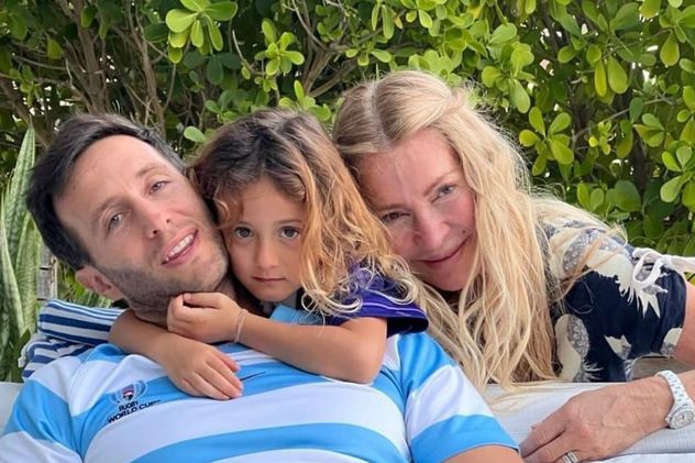 Mila Yankelevich junto a su papá Tomás y a su abuela Cris Morena.
