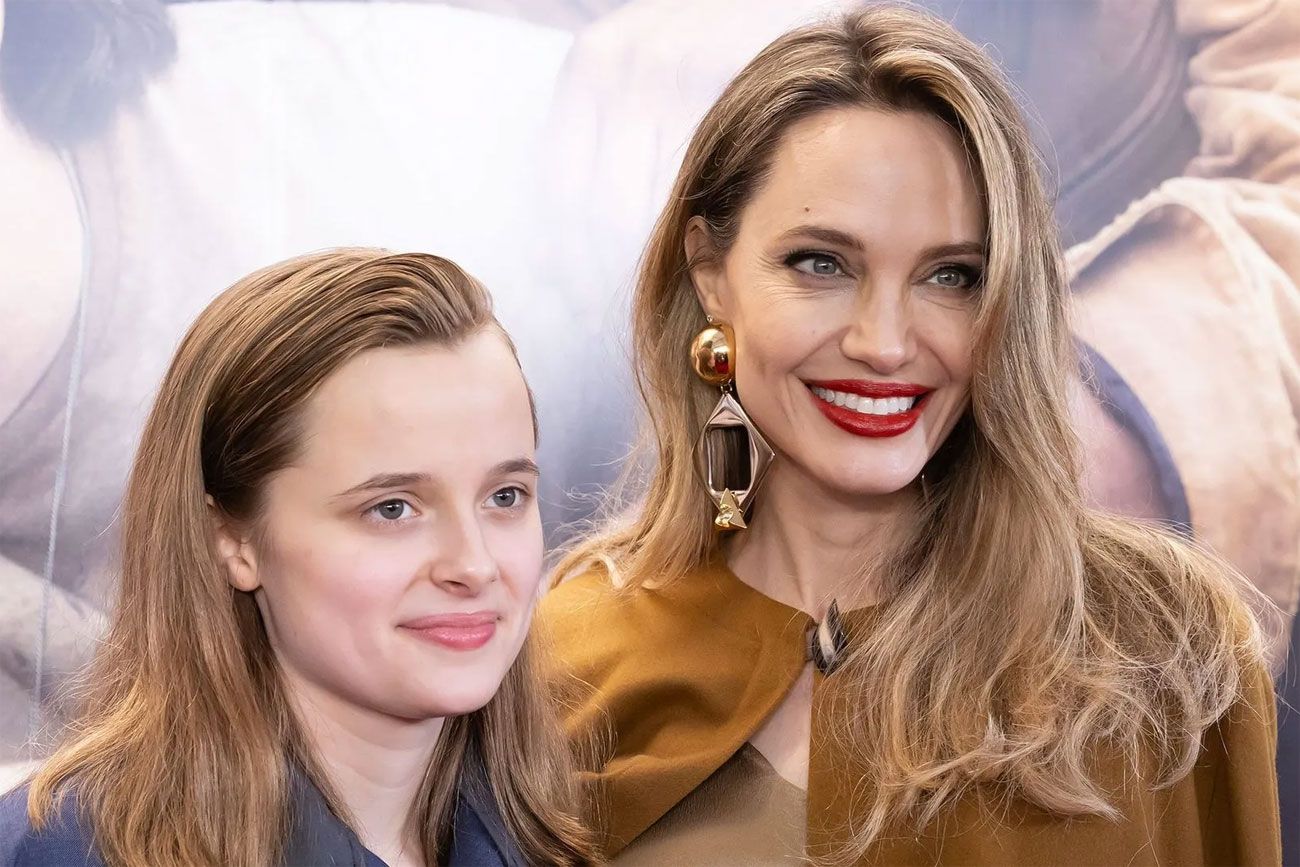 Vivienne Jolie Pitt y su madre. Foto: web.