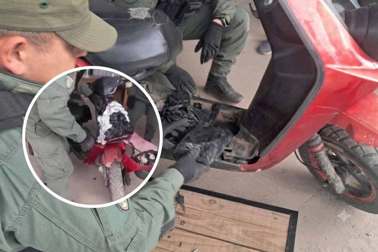 Adaptó 10 kilos de cocaína para intentar ocultarlos en una moto de delivery, fue detenido.