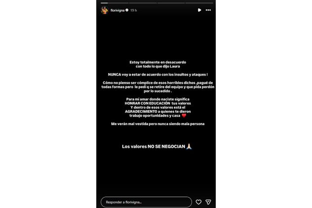 La historia de Flor Vigna en donde explicó por qué desvinculó a su estilista.