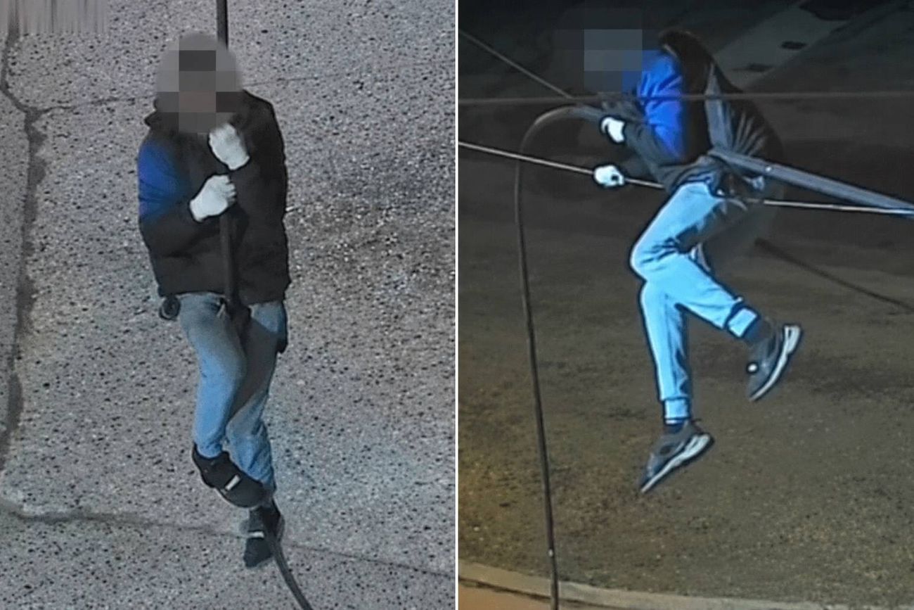 El ladrón "equilibrista" en Córdoba capital. (Policía)