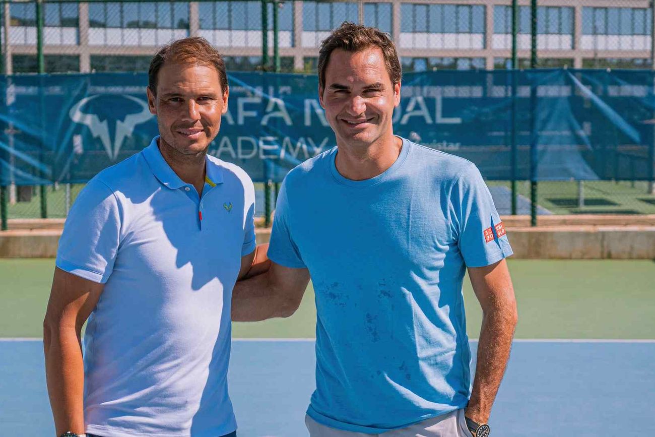 Rafa Nadal y Roger Federer, dos de los mayores 
iconos del tenis de todos los tiempos.