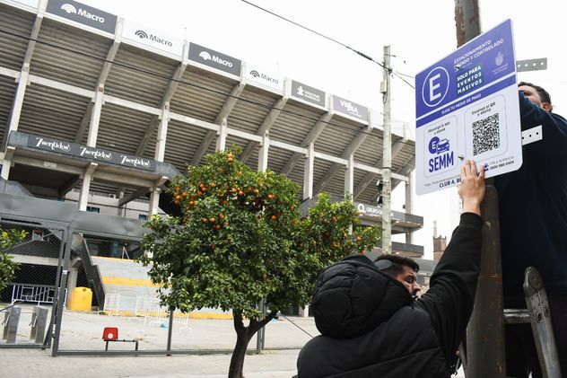 Estacionamiento medido en el fútbol. (Gentileza Municipalidad)